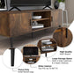 Mid-Century Modern 55" TV Stand with 2 Side Doors up to 65 Inch TV