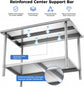 Stainless Steel Prep Table Work Table 30 x 60 with Casters NSF Adjustable Undershelf Commercial