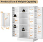 47 Inches Freestanding Pantry Cabinet - Adjustable Shelves Kitchen Storage Cabinet For Kitchen