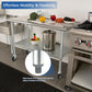 Stainless Steel Work Table Prep Table 24 x 60 with Casters Commercial NSF Adjustable Undershelf