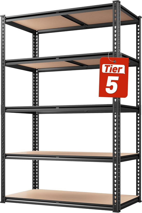 5 Tier Garage Shelving Heavy Duty 72" H x 35.55" W x 16" D 2020LBS Capacity