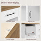White Buffet Storage Cabinet Coffee Bar  Station with 3 Drawers & Adjustable Shelves