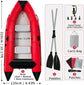 10ft Inflatable Dinghy Boat for Adults – 3-Person Fishing Kayak Raft with Oars, Air Pump & Carry Bag – Portable Sport Boat for Lake & River Use