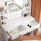 Vanity Desk Make up Table with Lighted Mirror Adjustable Brightness and Chair