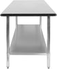 Stainless Steel Prep Table Work Table 30 x 72 NSF with Undershelf for Commercial Kitchen Restaurant