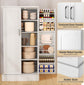 47 Inches Freestanding Pantry Cabinet - Adjustable Shelves Kitchen Storage Cabinet For Kitchen