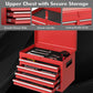 5-Drawer Tool Box Organizer w/Lockable Wheels & Sliding Drawers & Detachable Top & Adjustable Shelf