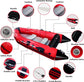 10ft Inflatable Dinghy Boat for Adults – 3-Person Fishing Kayak Raft with Oars, Air Pump & Carry Bag – Portable Sport Boat for Lake & River Use
