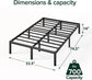 14 Inch Metal Platform Bed Frame Full Size Tool-Free Assembly