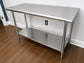 Stainless Steel Work Table Prep Table 24 x 48 Commercial Kitchen Restaurant with Adjustable Undershelf