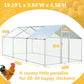 Large Chicken Coop Chicken Runs for Yard with Cover Outdoor Metal Pet Pens Poultry Cage Duck Rabbit House Backyard Use (19.2&
