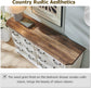Farmhouse 6 Drawers Dresser for Bedroom, 54" Wide Wood Rustic Chest of Drawers with Natural Texture, Vintage Design