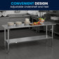 Stainless Steel Prep Table Work Table 30 x 72 NSF with Undershelf for Commercial Kitchen Restaurant