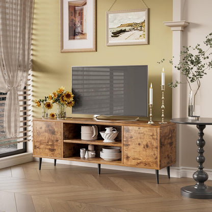 TV Stand for 65 Inch TV, Modern Entertainment Center with Storage