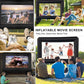 Inflatable Projector Screen Outdoor, 14FT Blow up Movie Screen with Blower and Carry Bag