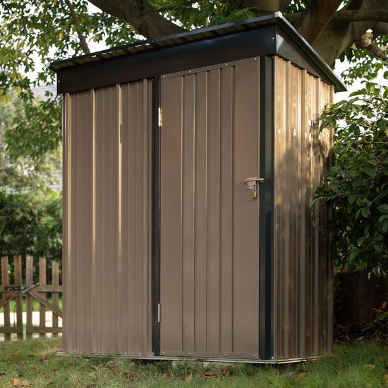 New Metal Outdoor Storage Shed 5FT x 3FT, Steel Utility Tool Shed Storage House with Door & Lock