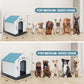 Outdoor Dog House Durable Comfortable Cool Shelter Plastic Design