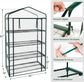 40in Wide 4-Tier Mini Greenhouse, Portable Indoor Outdoor Arboretum for Patio, Backyard, Nursery, Home Growing w/Steel Shelves, Plastic Cover, Roll-Up Zipper Door