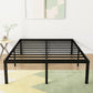 16" High Heavy Duty California King Bed Frames No Box Spring Needed, Metal Platform with Round Corners