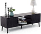 Mid-Century Modern 55" TV Stand with 2 Side Doors up to 65 Inch TV