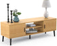 Mid-Century Modern 55" TV Stand with 2 Side Doors up to 65 Inch TV