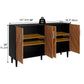 New 58” Coffee Bar Sideboard Buffet Cabinet Adjustable Shelf Storage