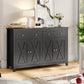 Sideboard Buffet Cabinet with Storage, Coffee Bar Cabinet with 2 Drawers and 4 Barn Doors