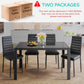 5 Piece Glass Dining Table Set, Kitchen and Chairs for 4, PU Leather Modern Room Sets for Home, Kitchen, Living Room
