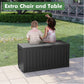 75 Gallon Resin Deck Box, Lockable Patio Outdoor Storage Box for Furniture, Garden Tools