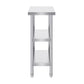 Stainless Steel Prep Table Work Table 24 x 34 Adjustable Height for Commercial Kitchen BBQ