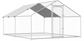 New Large Metal Chicken Coop Walk-in Poultry Cage Chicken Run House with Waterproof Cover