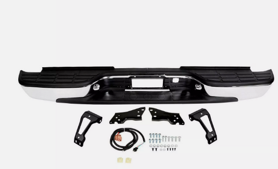 Complete - Chrome Rear Bumper For 1999-2007 Chevy Silverado GMC Sierra 1500 2500