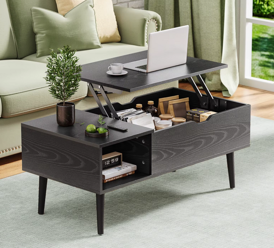 New Lift Top Coffee Tables for Living Room with Storage Shelf and Hidden Compartment