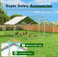 New Large Metal Chicken Coop Walk-in Poultry Cage Chicken Run House with Waterproof Cover