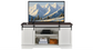 Farmhouse TV Stand 58" Entertainment Center with Sliding Barn Door White