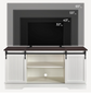 Farmhouse TV Stand 58" Entertainment Center with Sliding Barn Door White