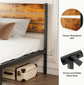 New Queen Bed Frame with Headboard and Footboard No Box Spring Needed- Rustic