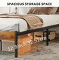 New Queen Bed Frame with Headboard and Footboard No Box Spring Needed- Rustic