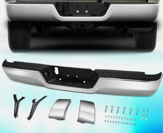 For 2009-2024 Dodge Ram 1500 2500 3500 Rear Step Bumper Assembly Chrome Steel