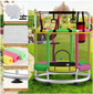 Trampoline for Kids, Full Anti-Rust 440lbs with With Basketball Hoop, Swing and Sandbag