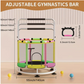 Trampoline for Kids, Full Anti-Rust 440lbs with With Basketball Hoop, Swing and Sandbag