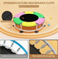 Trampoline for Kids, Full Anti-Rust 440lbs with With Basketball Hoop, Swing and Sandbag