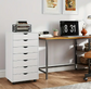 7 Drawer Chest Mobile Storage Cabinets Wooden Dresser with Wheels