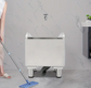 Heavy-Duty 201 Stainless Steel Mop Sink with 31.5" Drain & Splash-Preventing Baffle - Freestanding Floor Standing Design