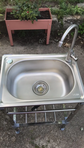 Standing Stainless Steel Single Bowl Commercial Dining Room Kitchen Sink Set, Single Bowl