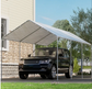10x20 Heavy Duty Carports, UV Protected Garage Car Shelter, Outdoor Portable Garage for Car, Boat Tent, White