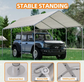 10x20 Heavy Duty Carports, UV Protected Garage Car Shelter, Outdoor Portable Garage for Car, Boat Tent, White