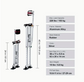 Drywall Stilts Walking Taping Professional Aluminum Tool Stilt 24"-40" for Sheetrock Painting