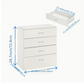 New 4 Drawer White Dresser for Bedroom, Small Chests of Drawers Modern Nightstand
