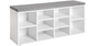 Shoe Bench with Cushion Bench with Padded Seat 10 Cubes